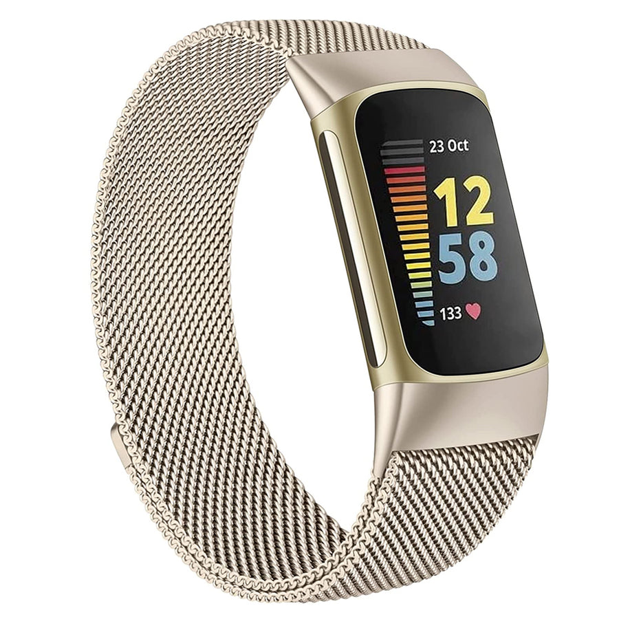 For Fitbit Charge 5/Charge 6 Stainless Steel Watch Band Milanese