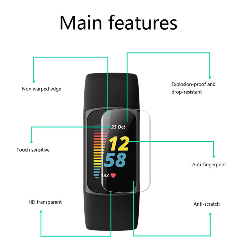 Nano Film Screen Protector for Fitbit Charge 5 2 pack