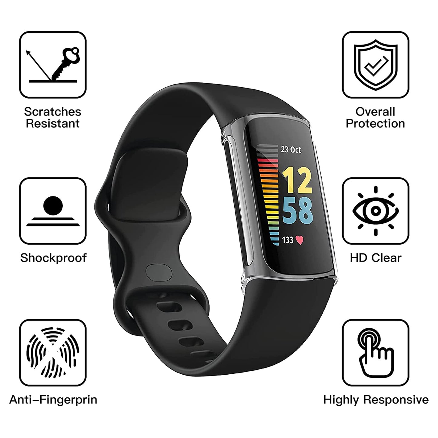 TPU Screen Protector for Fitbit Charge 5