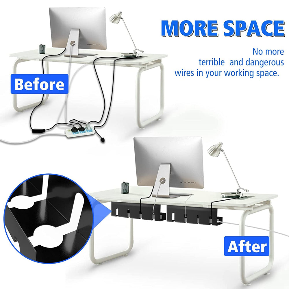 Under Desk Cable Management Tray Combo Kit