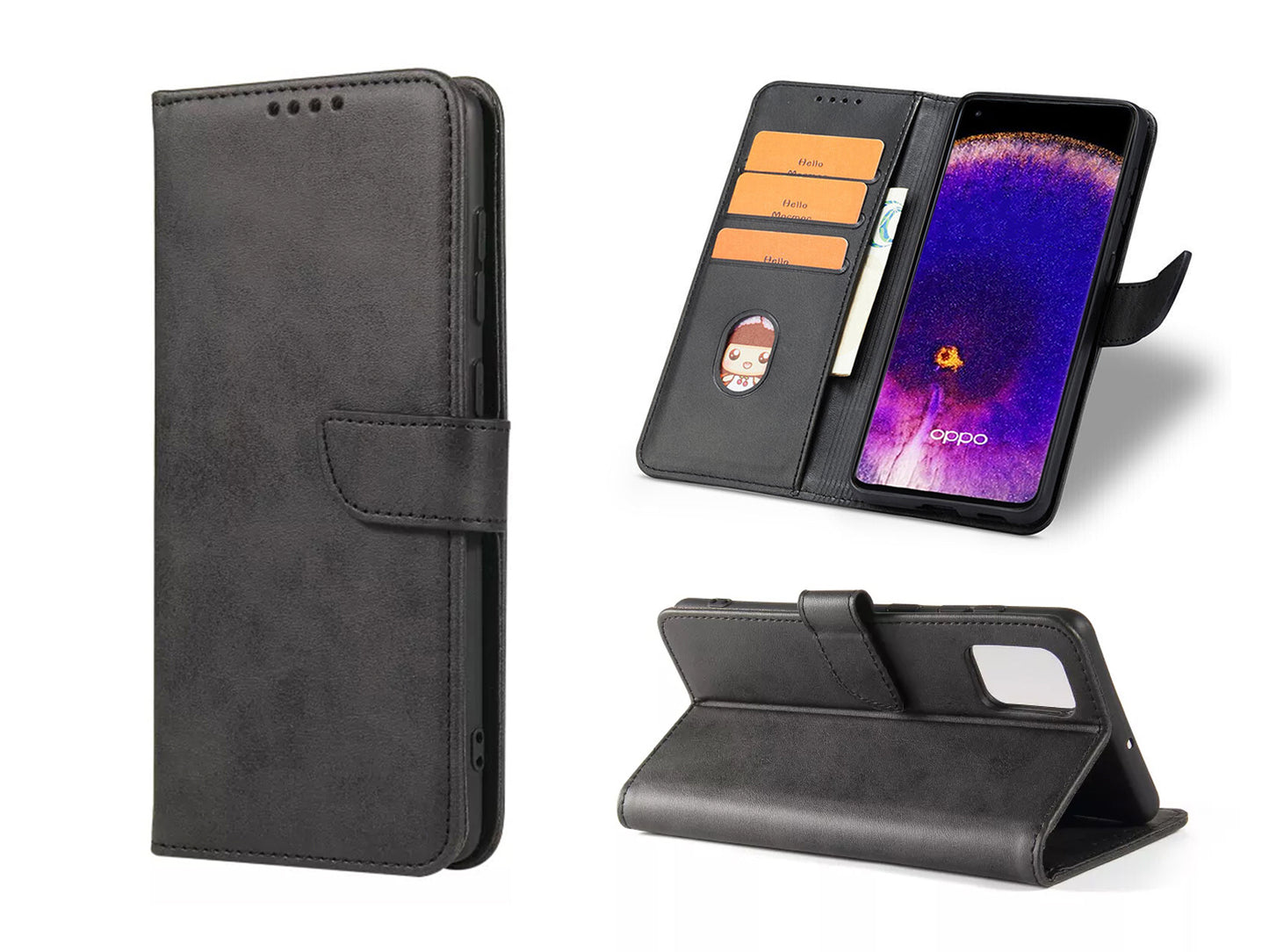Premium Wallet Case for OPPO Find X5 Lite