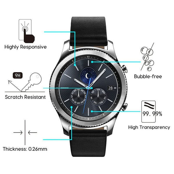 Glass Screen Protector for Samsung Watch Gear S3 46mm