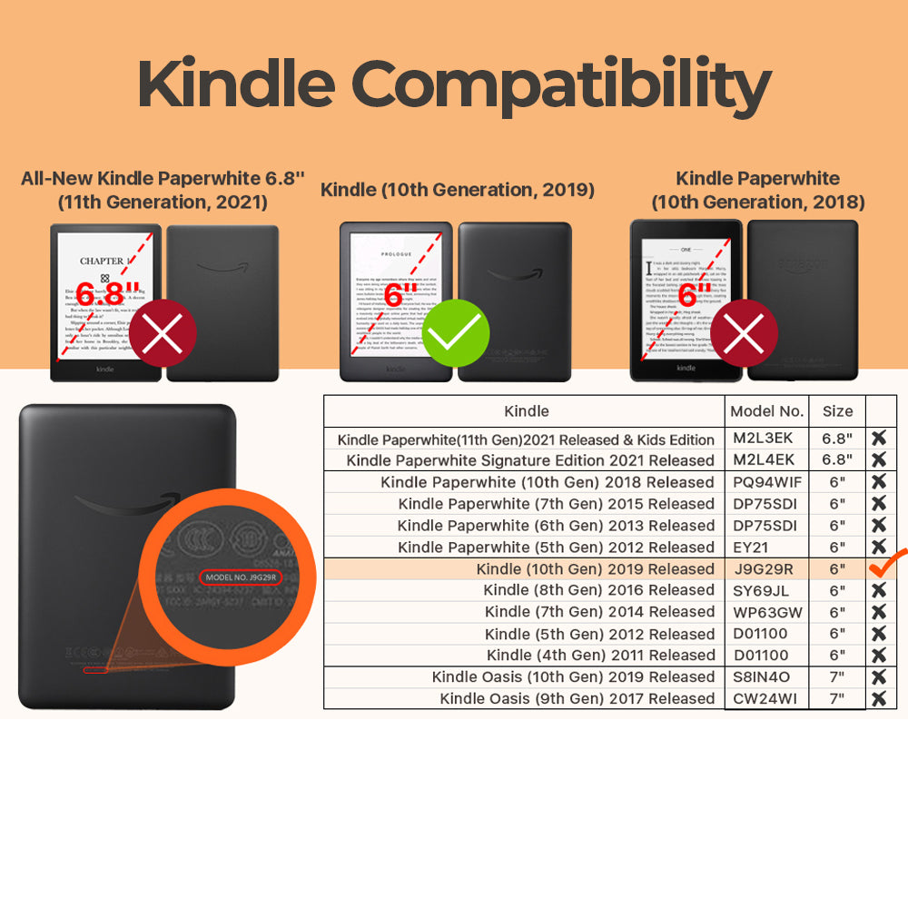 Flip case for Kindle Touch 2019/20/21/22