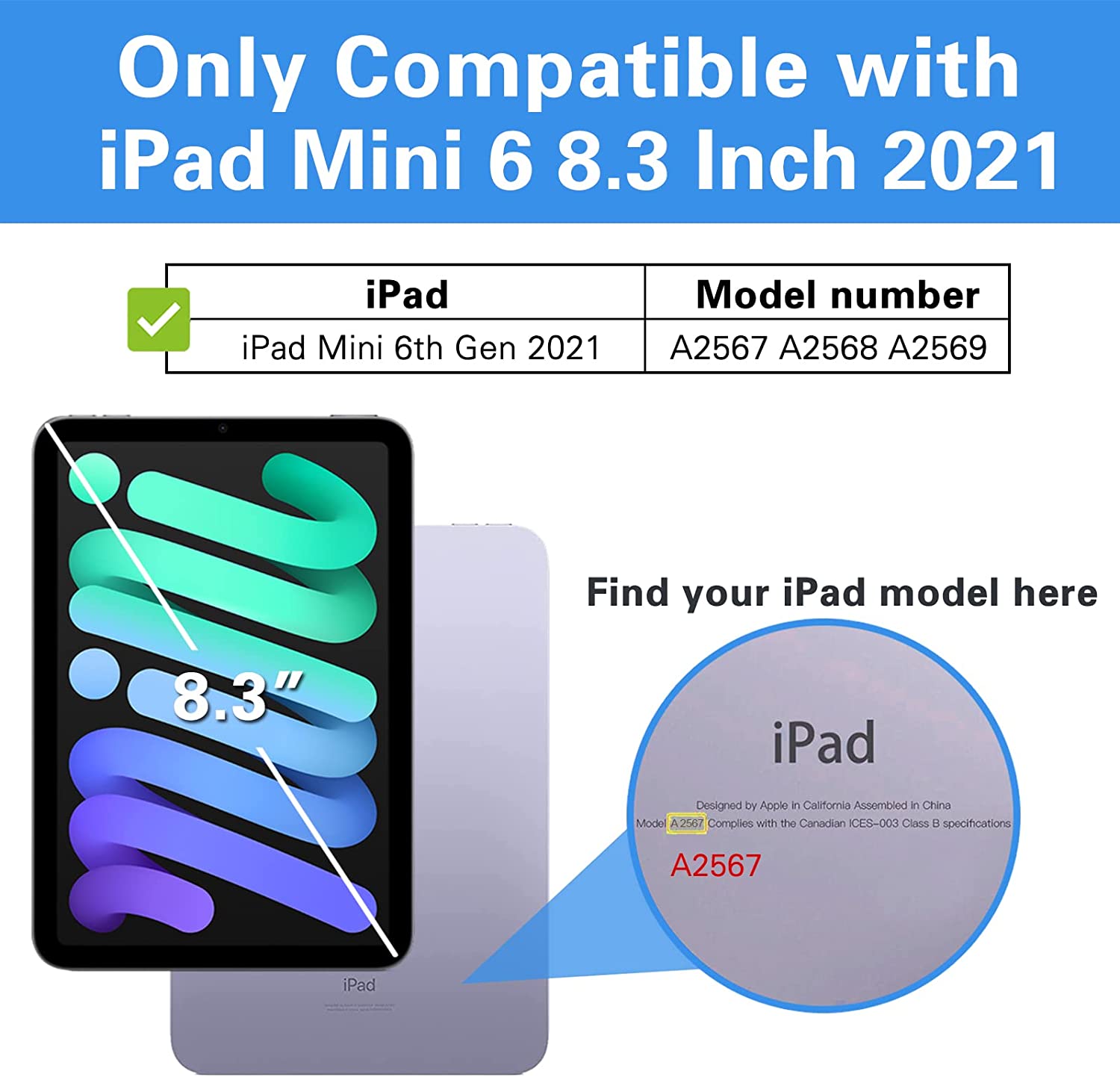 Smart Cover Case for iPad Mini 6 2021