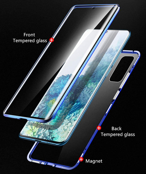 Metal Magnetic Glass case for Samsung Galaxy Note 20