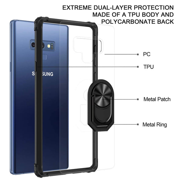 Clear Tough Ring Case for Samsung Galaxy Note 8
