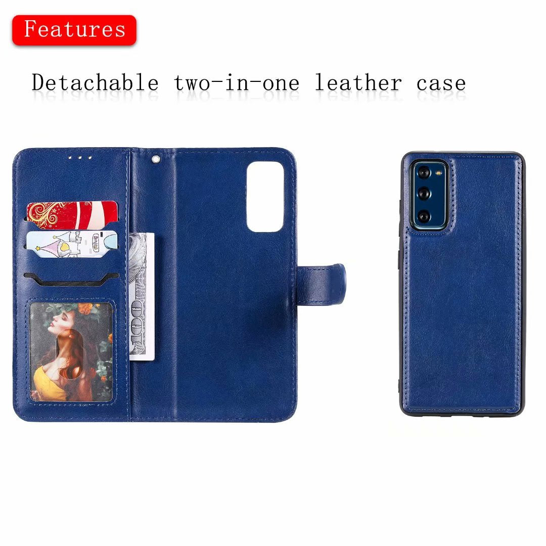 Slim Detachable Leather Wallet Case for Samsung Galaxy S21 Plus