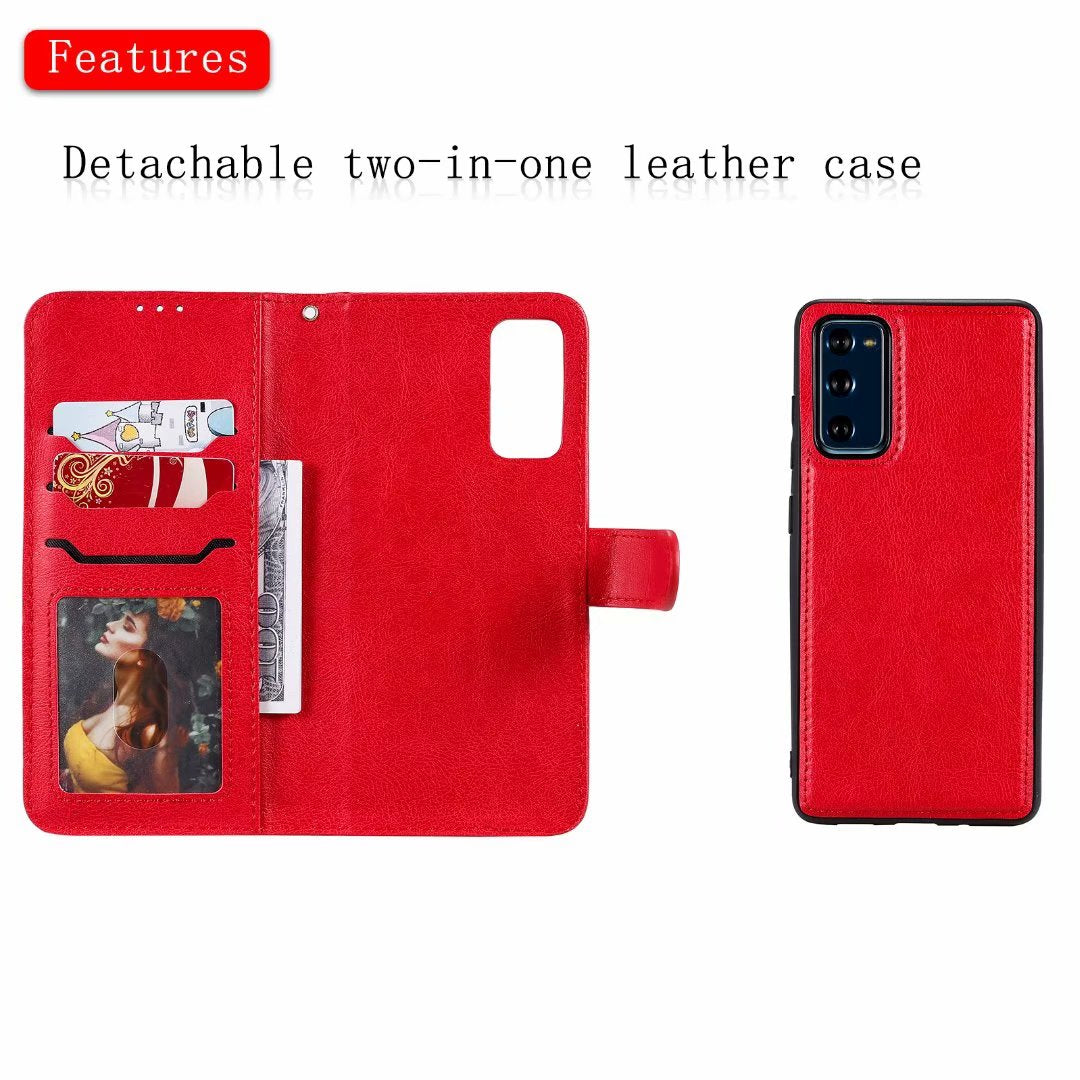 Slim Detachable Leather Wallet Case for Samsung Galaxy S21 Plus