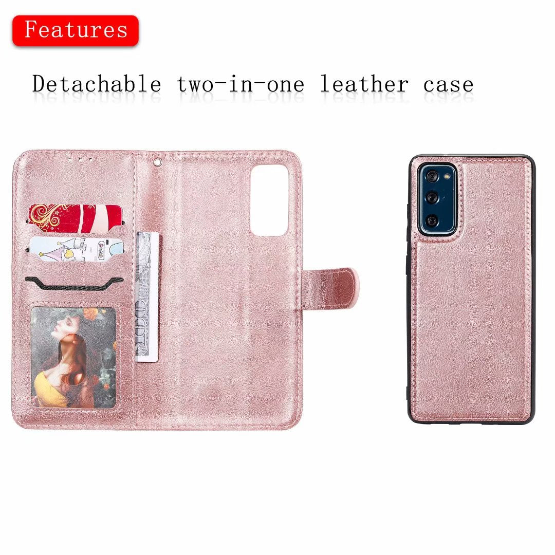 Slim Detachable Leather Wallet Case for Samsung Galaxy S21 Plus