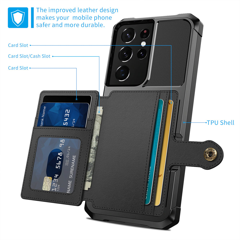 Flip Wallet Case for Samsung Galaxy S21 Ultra