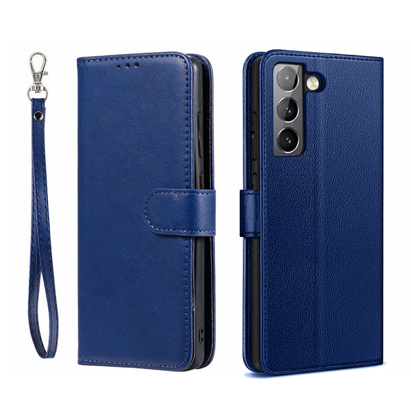 Slim Detachable Leather Wallet Case for Samsung Galaxy S22 Plus