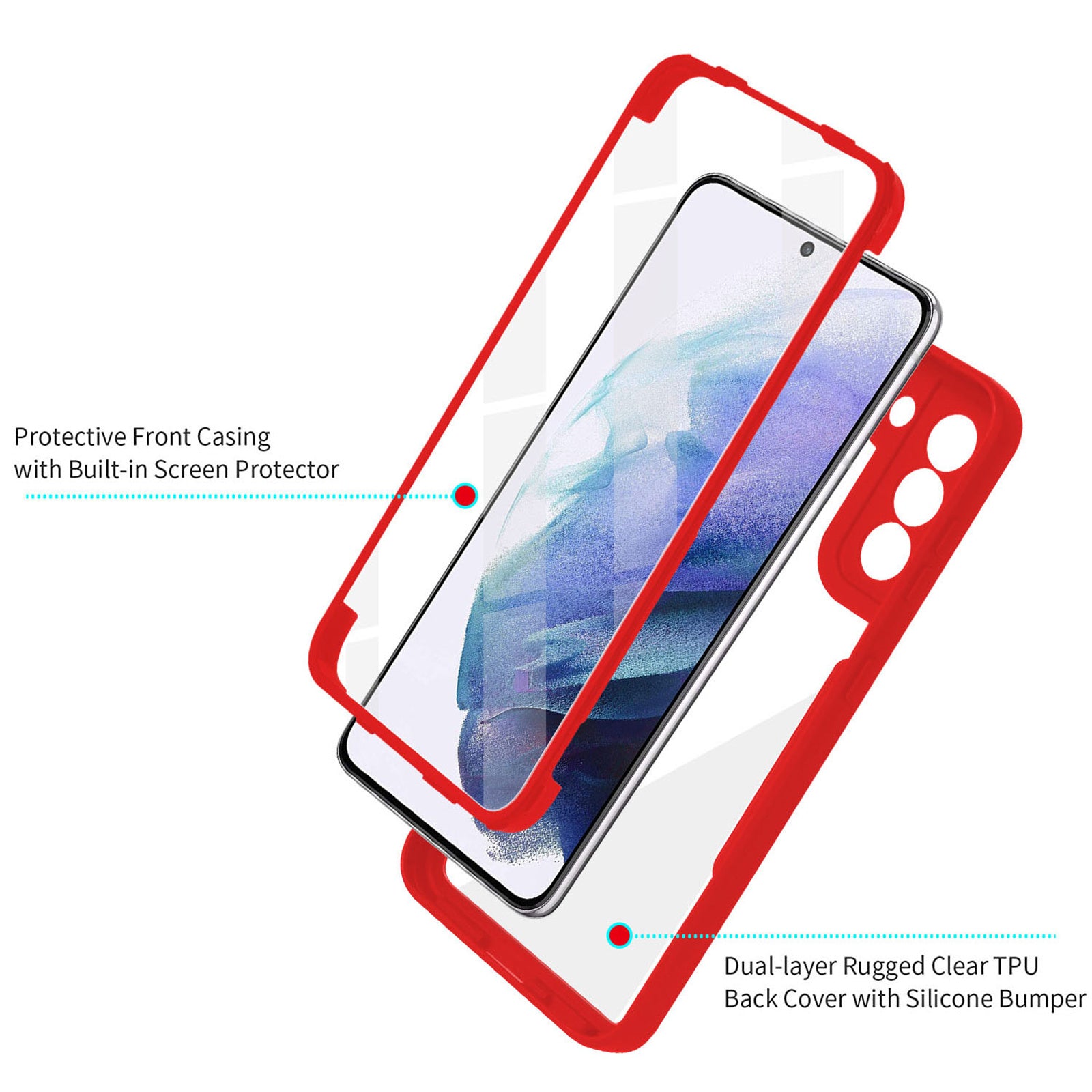 Hybrid 360 Protection case for Samsung Galaxy S22 Plus