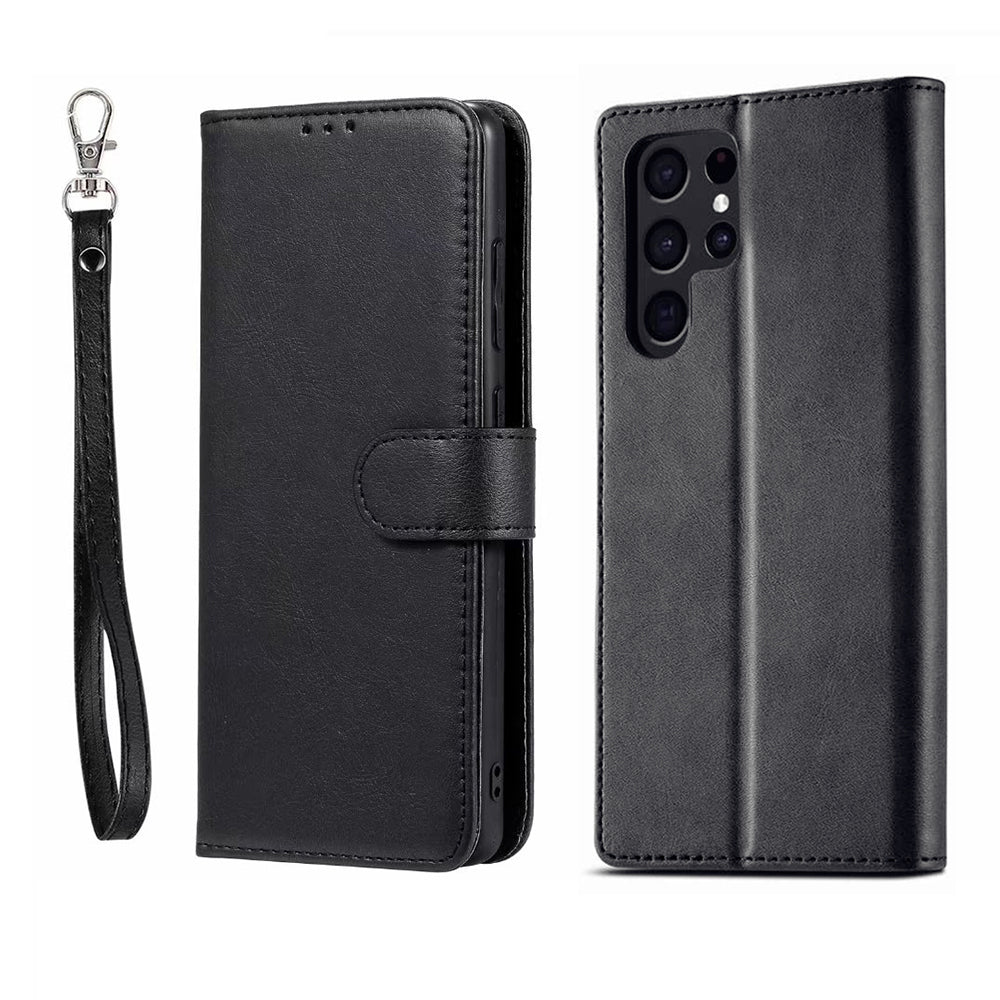 Slim Detachable Leather Wallet Case for Samsung Galaxy S22 Ultra