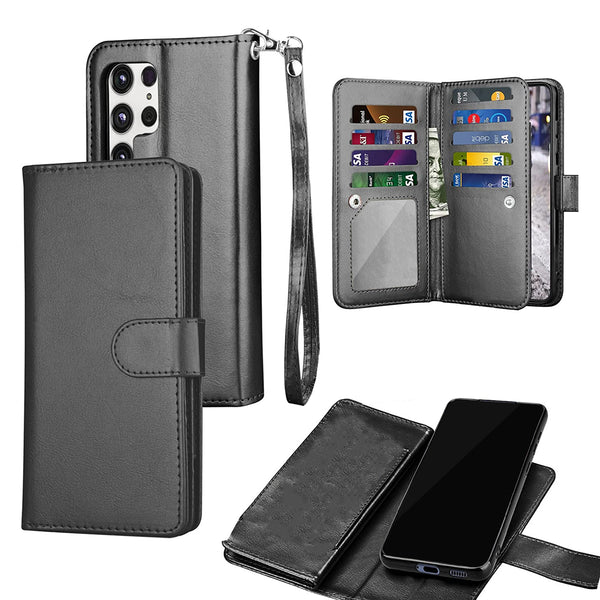 Big Detachable Wallet Case for Samsung Galaxy S22 Ultra