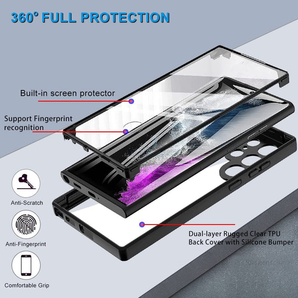 Hybrid 360 Protection case for Samsung Galaxy S23 Ultra