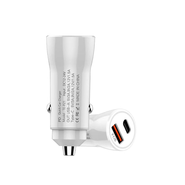Fast Car Charger USB-C 20W with Lightning cable for iPhone