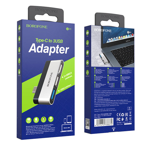 Borofone USB Type-C to x3 USB Adapter Hub