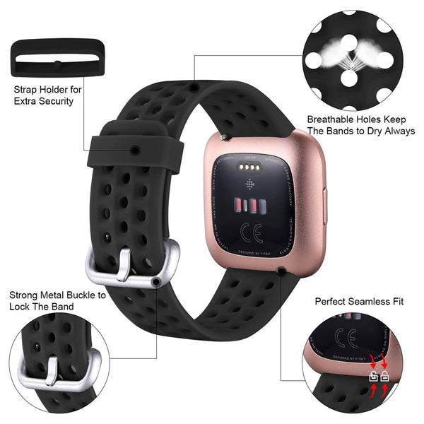Rubber Sports Strap for Fitbit Versa