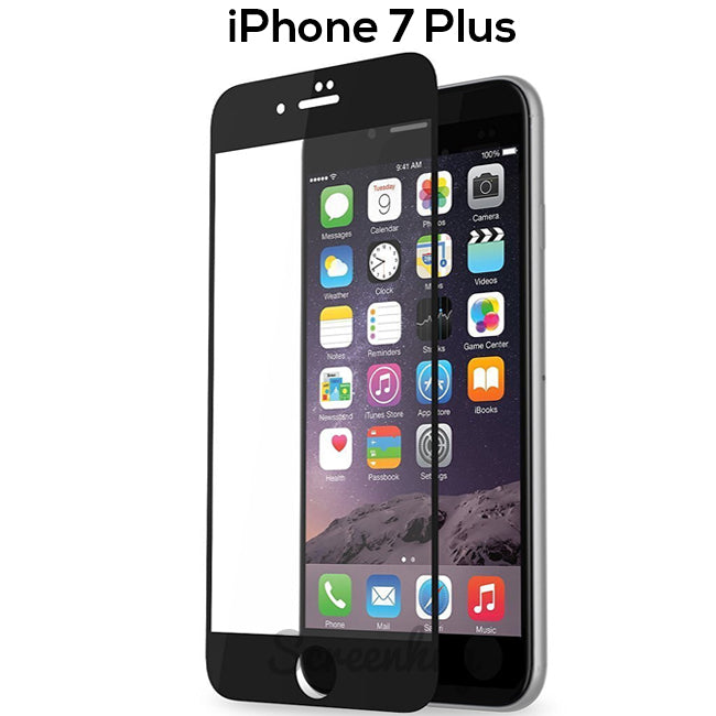 iPhone 7/8 Plus Curved Glass Screen Protector - Black