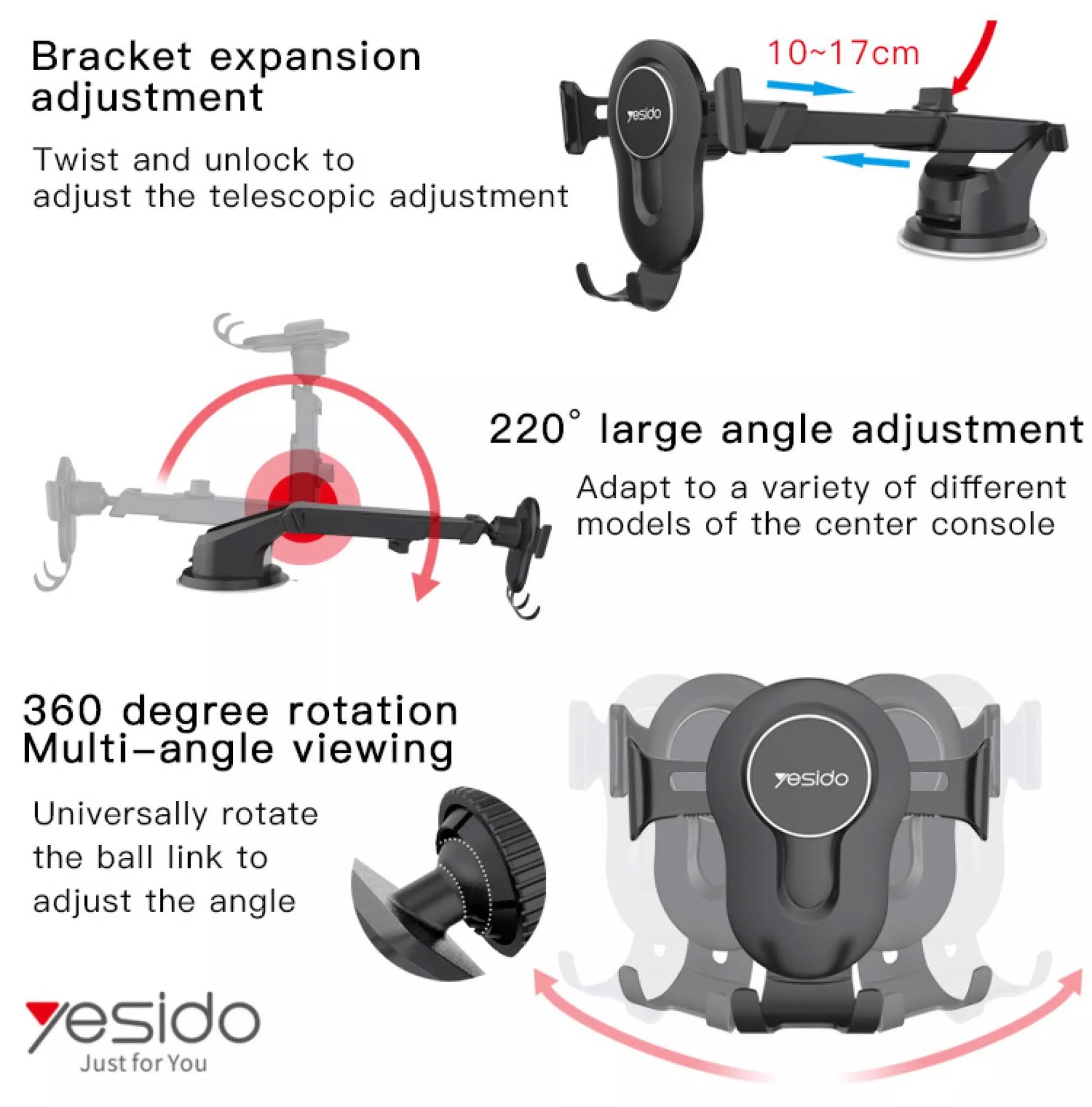 YESIDO C44 - Gravity suction clamp