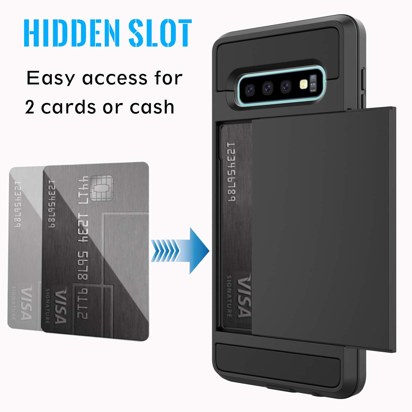 Card Slider case for Samsung Galaxy S10 Plus