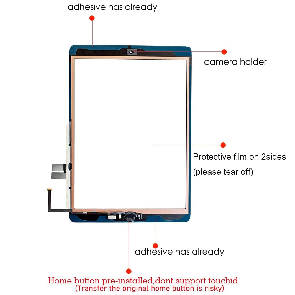 Digitizer Glass Replacement for iPad 6th