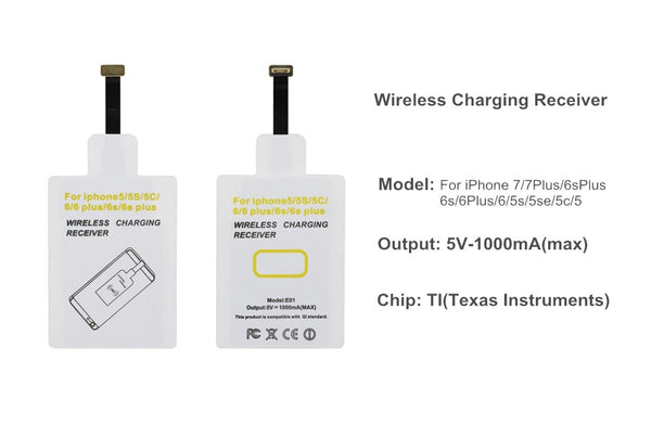 QI Wireless Charging Lightning Phone Adapter