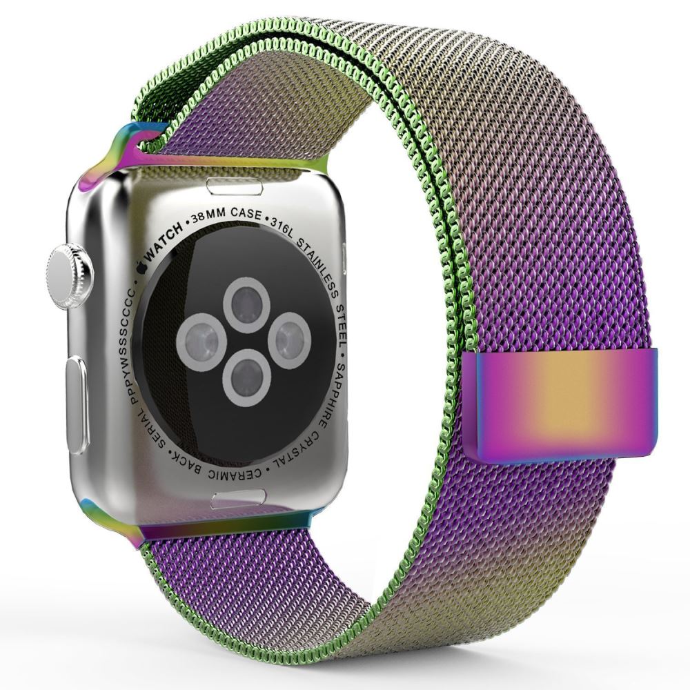 Rainbow milanese apple deals watch band