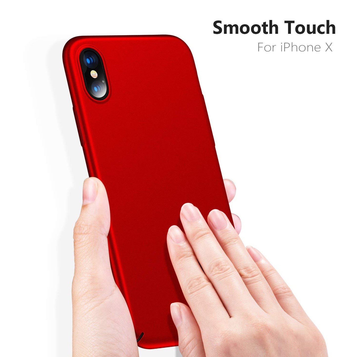 Thin shell case for iPhone X - Red - screenhug