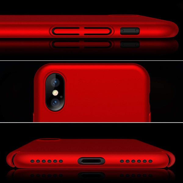Thin shell case for iPhone X - Red - screenhug