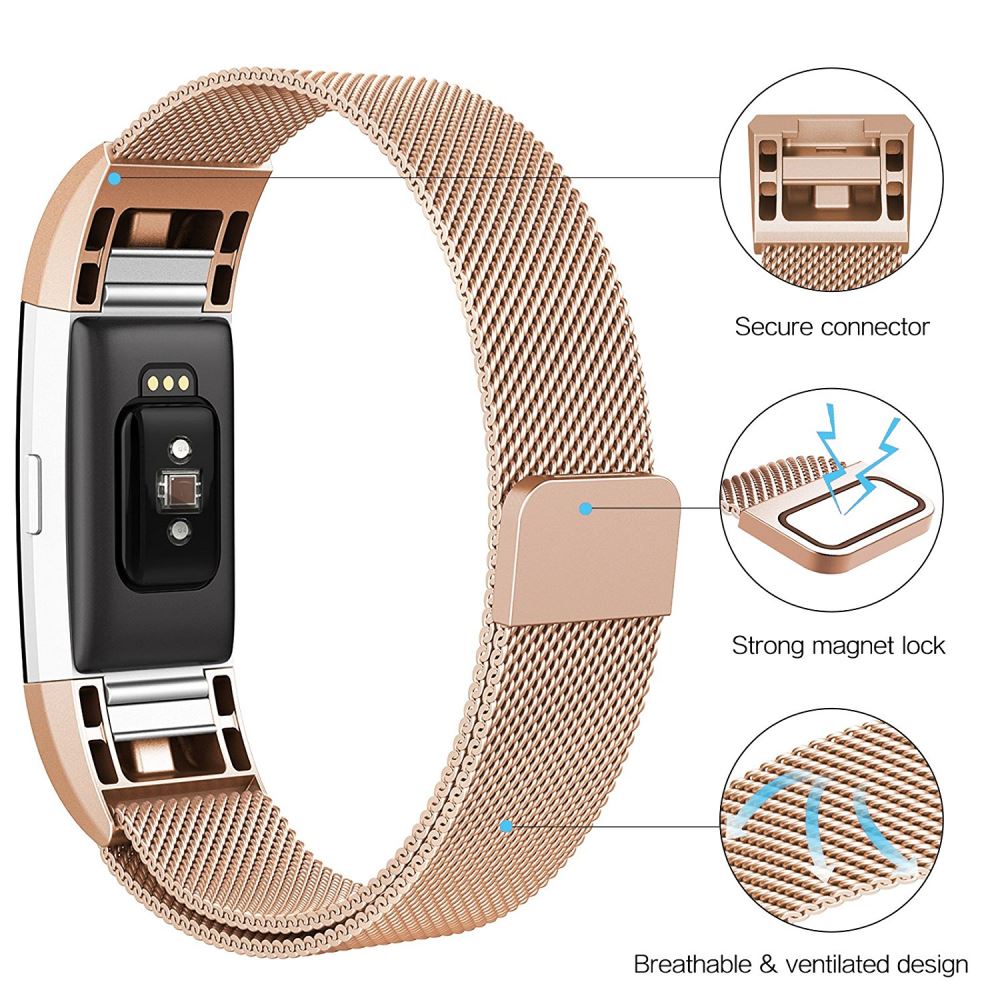 Milanese Metal Strap for Fitbit Charge 2