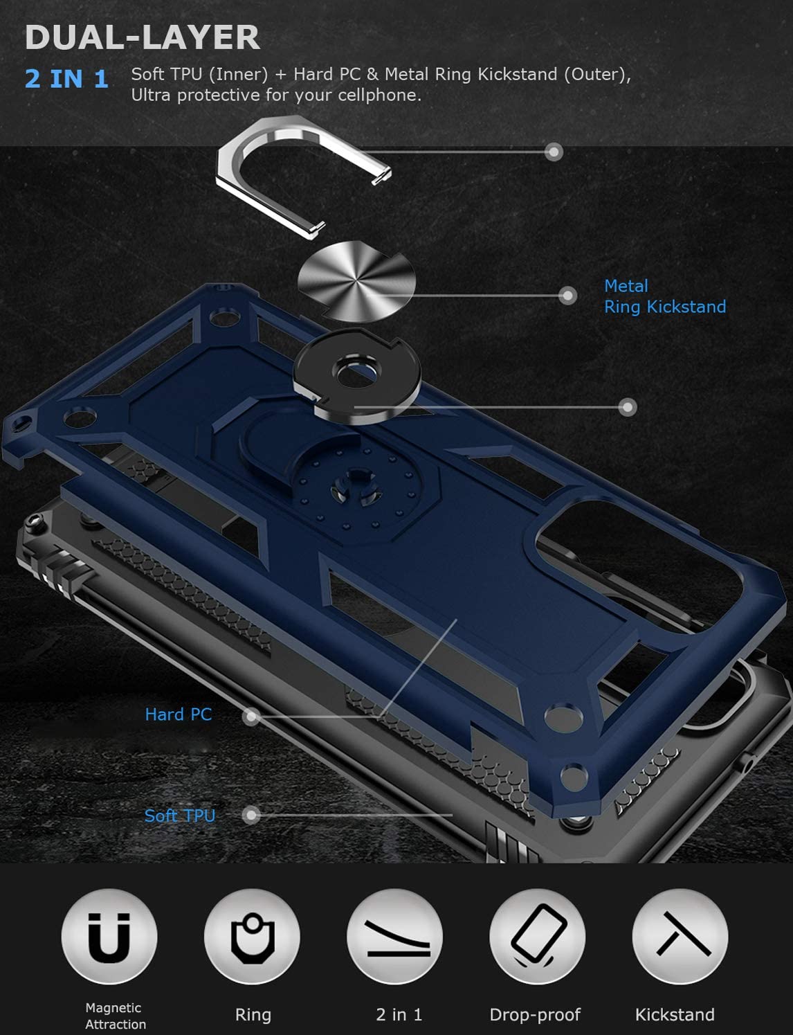 Tough Ring Case for Samsung Galaxy S20 Plus