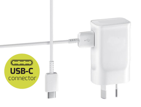 2A Wall Charger + TYPE-C cable - White combo
